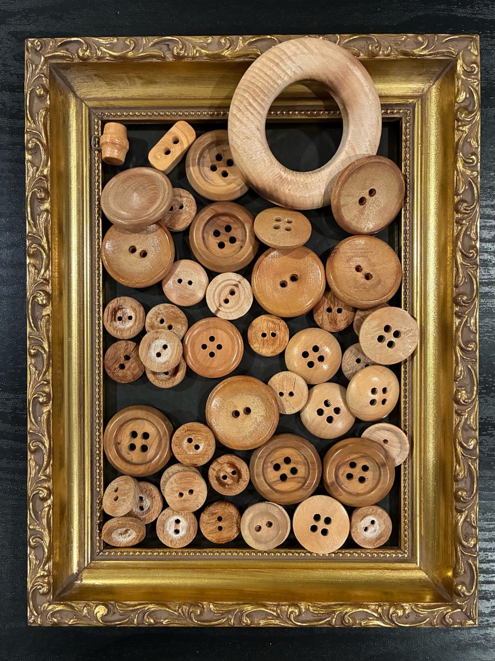 22 Vintage Sewing Buttons, Wood, Assorted, 1960’s-1970’s